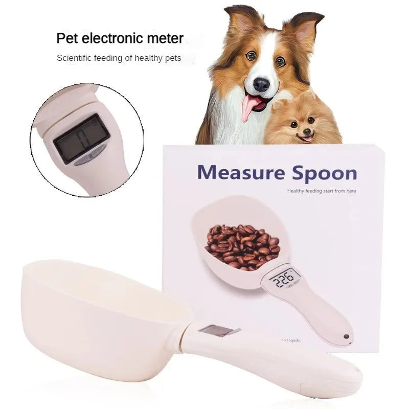 Pet Food Measuring Scoop Electronic Dog Cat Food Measuring Cup Digital Spoon Scale Kitchen Food Scale with LED Display - Happy Little Paw