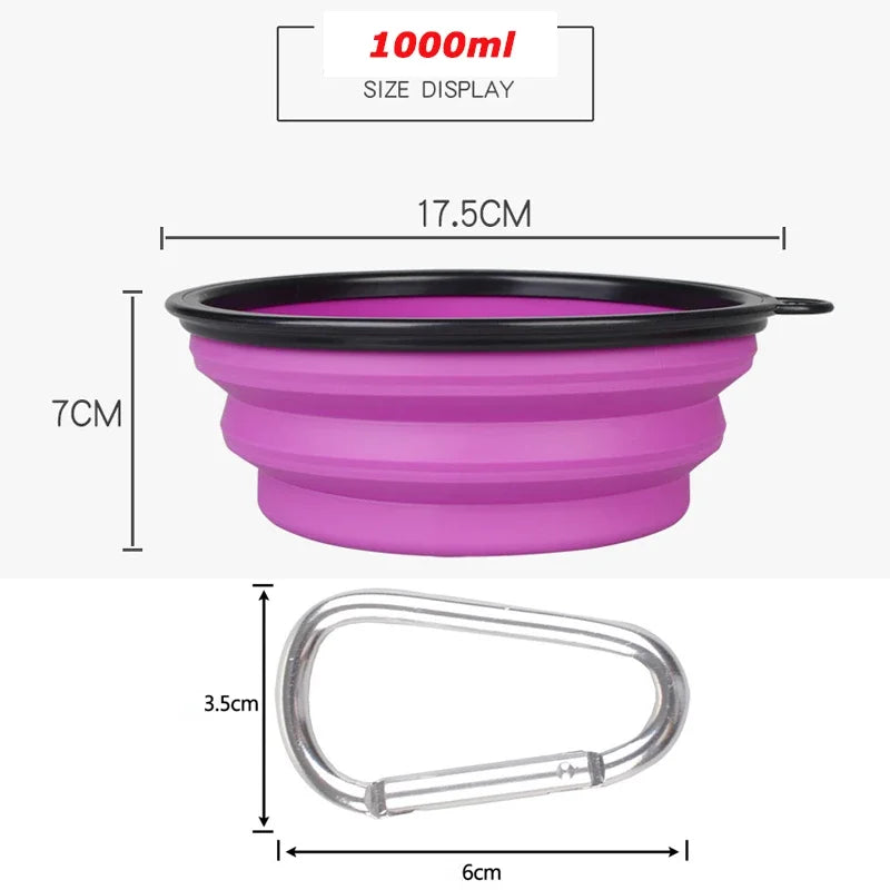 Collapsible Dog Pet Folding Silicone Bowl - Happy Little Paw