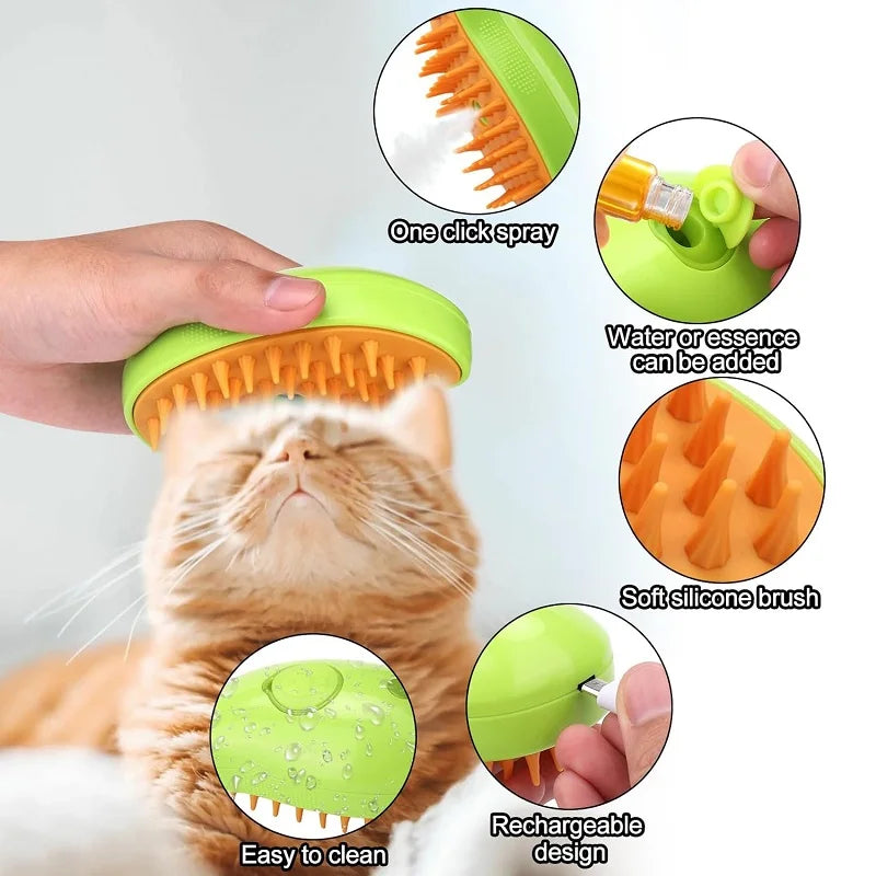 3 in 1 steam brush for Pet - Happy Little Paw