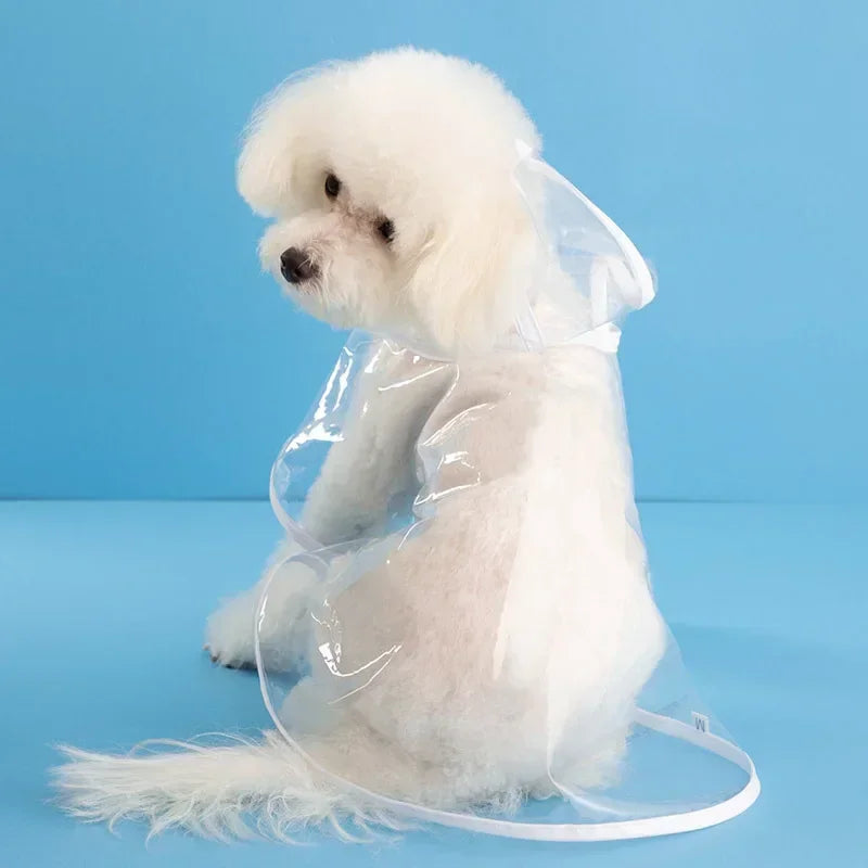 Clear Pet Raincoat - Happy Little Paw