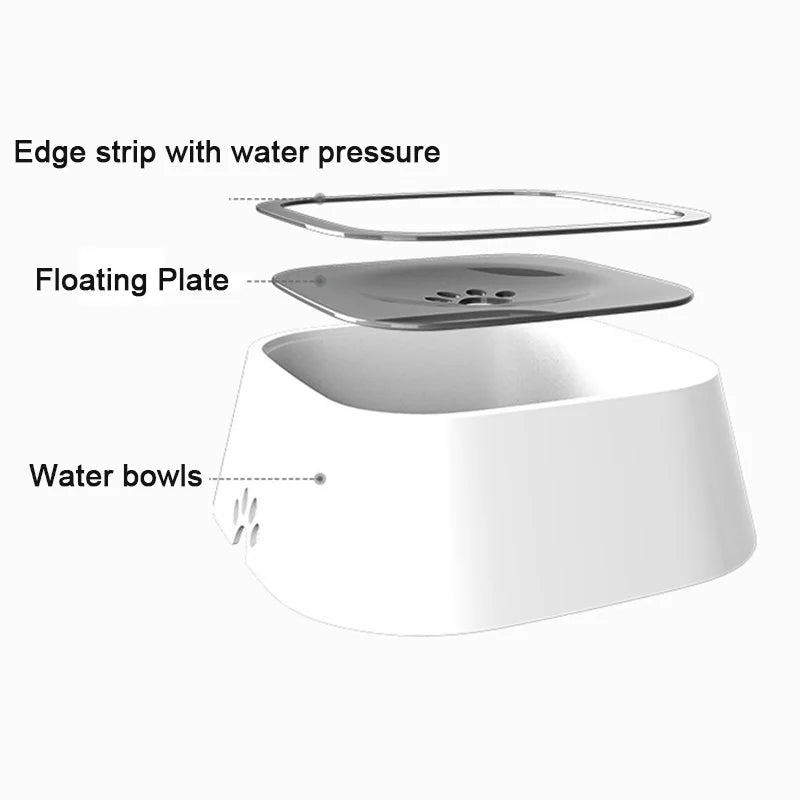 Dog Drinking Water Bowl with Floating Disk - Happy Little Paw