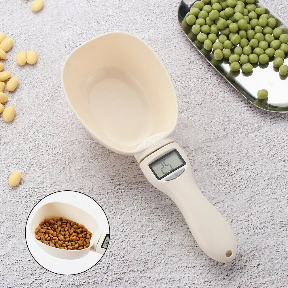 Pet Food Measuring Scoop Electronic Dog Cat Food Measuring Cup Digital Spoon Scale Kitchen Food Scale with LED Display - Happy Little Paw