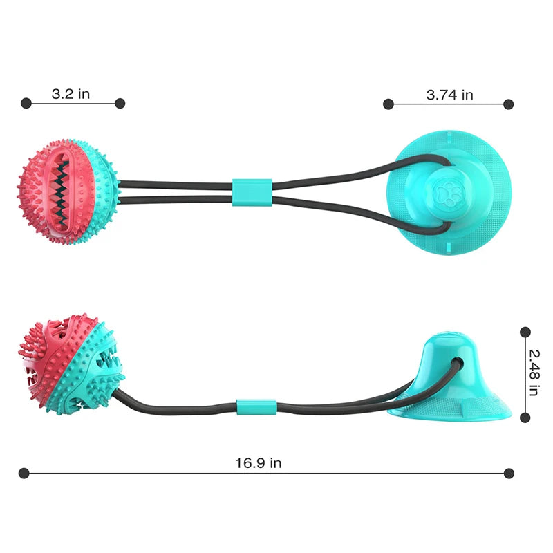 Large Dog Ball Toy with Silicon Suction Cup - Happy Little Paw