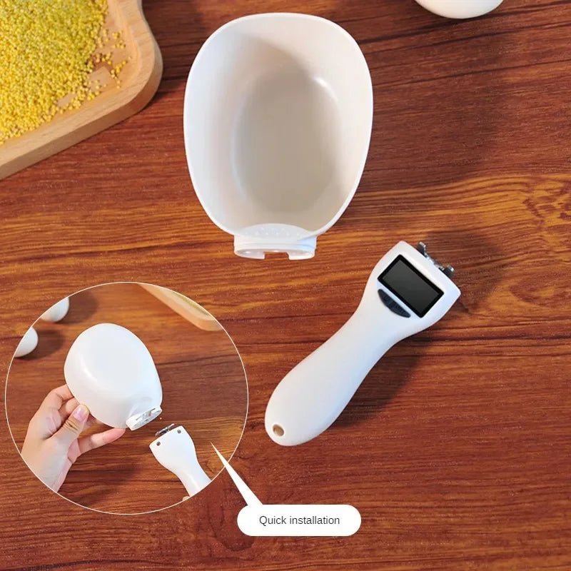 Pet Food Measuring Scoop Electronic Dog Cat Food Measuring Cup Digital Spoon Scale Kitchen Food Scale with LED Display - Happy Little Paw