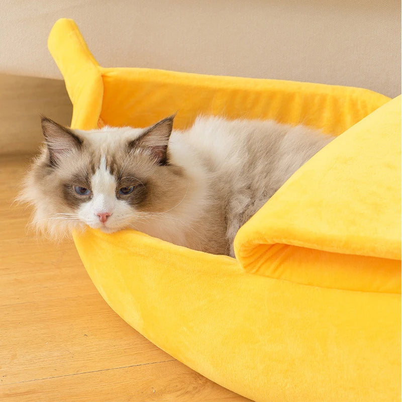 Banana Cat Bed House - Happy Little Paw