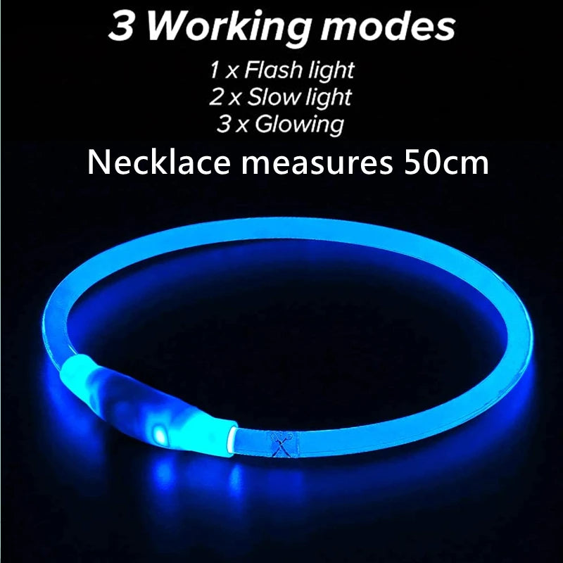 LED Light Glowing Collar for Dogs and Cats - Happy Little Paw